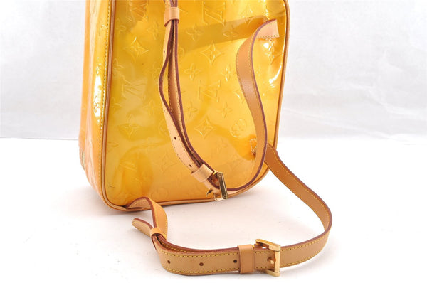 Authentic Louis Vuitton Vernis Murray Backpack Yellow M91040 LV 5834I