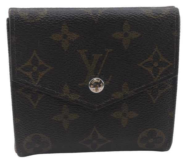 Auth Louis Vuitton Monogram Porte Monnaie Billets Trifold Wallet M61660 LV 5836D