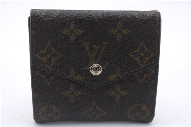 Auth Louis Vuitton Monogram Porte Monnaie Billets Trifold Wallet M61660 LV 5836D
