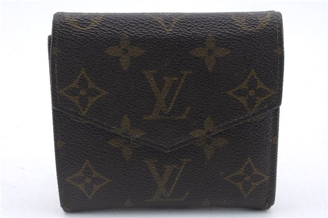 Auth Louis Vuitton Monogram Porte Monnaie Billets Trifold Wallet M61660 LV 5836D