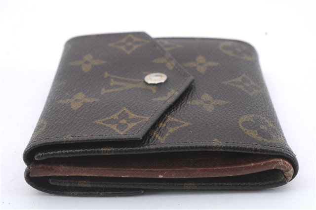 Auth Louis Vuitton Monogram Porte Monnaie Billets Trifold Wallet M61660 LV 5836D