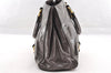 Authentic MIU MIU VITELLO SHINE Leather 2Way Shoulder Hand Bag RN1037 Gray 5836I