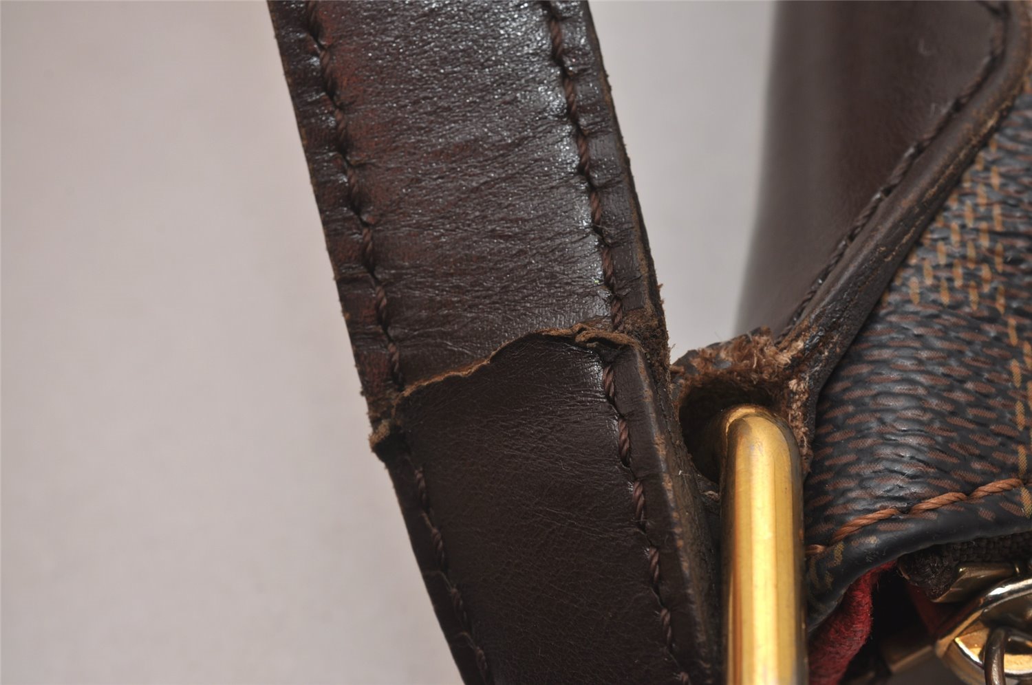 Authentic Louis Vuitton Damier Bloomsbury GM Shoulder Cross Bag N42250 LV 5838I