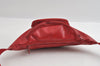 Authentic LACOSTE x SUPREME Imitation Leather Waist Bum Bag Purse Red 5839I