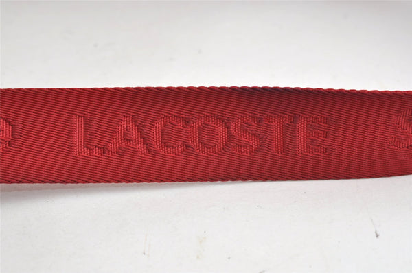 Authentic LACOSTE x SUPREME Imitation Leather Waist Bum Bag Purse Red 5839I