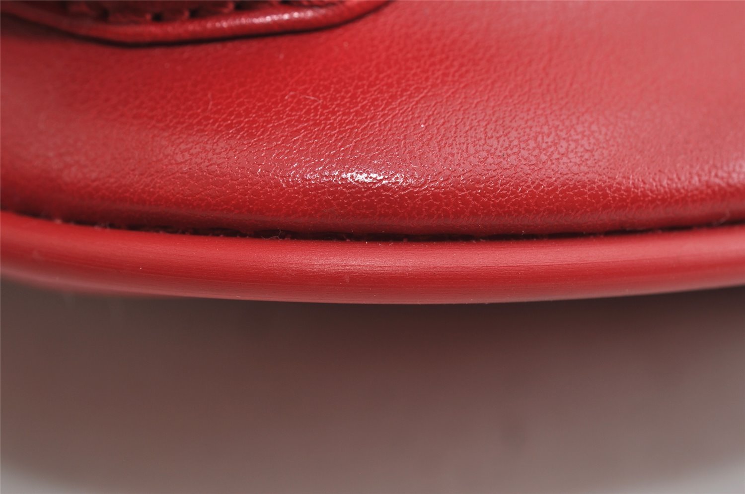 Authentic LACOSTE x SUPREME Imitation Leather Waist Bum Bag Purse Red 5839I