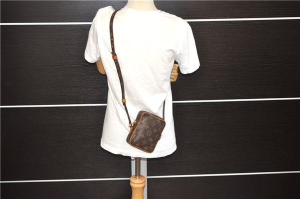 Auth Louis Vuitton Monogram Mini Poche Danube Shoulder Bag M45268 LV Junk 5840E