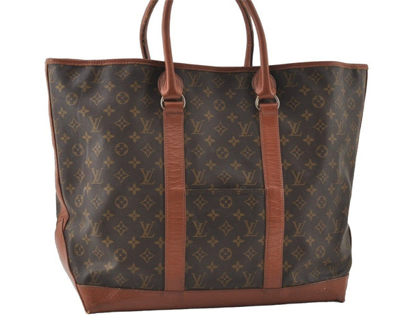 Auth Louis Vuitton Monogram Sac Weekend GM Vintage Tote Hand Bag M42420 LV 5840I
