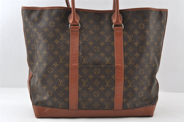 Auth Louis Vuitton Monogram Sac Weekend GM Vintage Tote Hand Bag M42420 LV 5840I