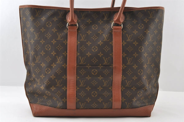 Auth Louis Vuitton Monogram Sac Weekend GM Vintage Tote Hand Bag M42420 LV 5840I