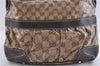 Authentic GUCCI GG Crystal Shoulder Tote Bag PVC Leather 223965 Brown 5841C