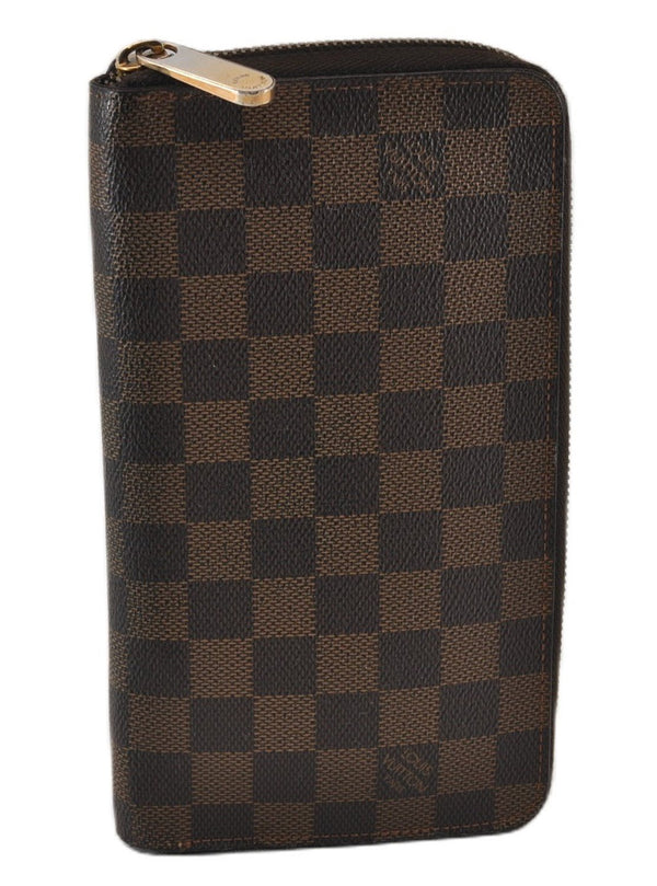 Authentic Louis Vuitton Damier Zippy Organizer Long Wallet Purse N60003 LV 5841F