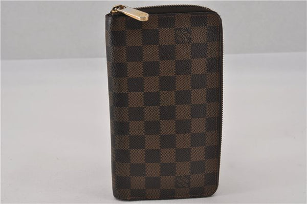Authentic Louis Vuitton Damier Zippy Organizer Long Wallet Purse N60003 LV 5841F