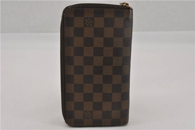 Authentic Louis Vuitton Damier Zippy Organizer Long Wallet Purse N60003 LV 5841F