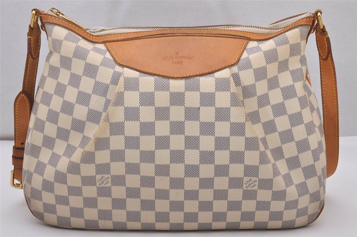 Authentic Louis Vuitton Damier Azur Siracusa MM N41112 Shoulder Cross Bag 5842I