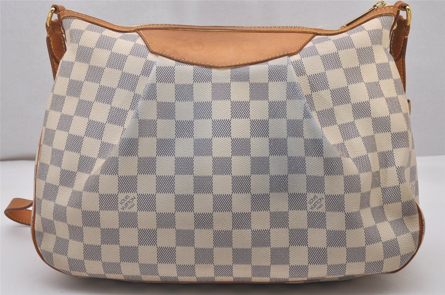 Authentic Louis Vuitton Damier Azur Siracusa MM N41112 Shoulder Cross Bag 5842I