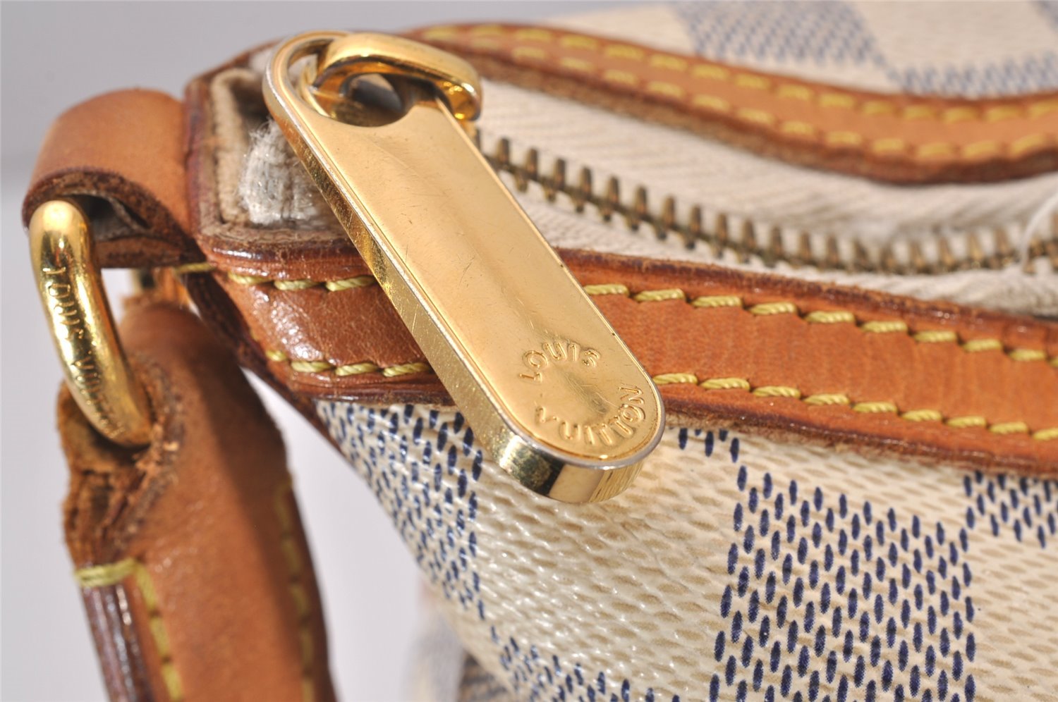 Authentic Louis Vuitton Damier Azur Siracusa MM N41112 Shoulder Cross Bag 5842I