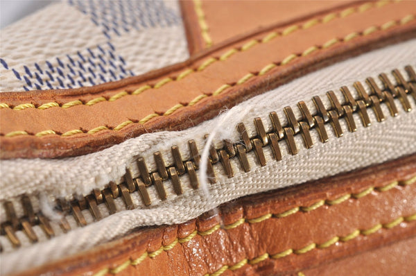 Authentic Louis Vuitton Damier Azur Siracusa MM N41112 Shoulder Cross Bag 5842I