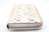 Authentic Louis Vuitton Monogram Multicolor Zippy Wallet White M60049 LV 5843D