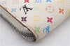 Authentic Louis Vuitton Monogram Multicolor Zippy Wallet White M60049 LV 5843D