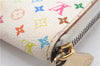 Authentic Louis Vuitton Monogram Multicolor Zippy Wallet White M60049 LV 5843D