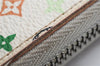 Authentic Louis Vuitton Monogram Multicolor Zippy Wallet White M60049 LV 5843D