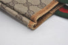 Authentic GUCCI Web Sherry Line Shoulder Tote Bag GG PVC Leather Brown 5843I
