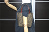 Authentic FENDI Zucca Hand Bag Purse Nylon Leather Brown 5846C