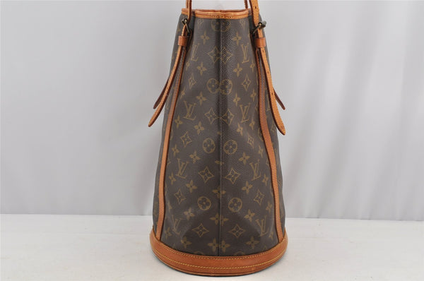 Authentic Louis Vuitton Monogram Bucket GM Shoulder Tote Bag Old Model LV 5847I