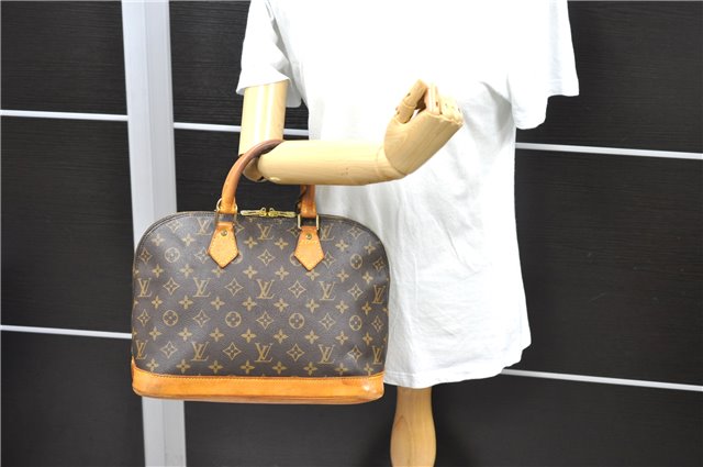 Authentic LOUIS VUITTON Monogram Alma Hand Bag M51130 LV 5848C