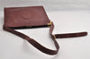 Authentic Cartier Must de Cartier Leather Shoulder Cross Bag Bordeaux Red 5850I