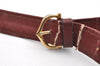 Authentic Cartier Must de Cartier Leather Shoulder Cross Bag Bordeaux Red 5850I