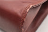 Authentic Cartier Must de Cartier Leather Shoulder Cross Bag Bordeaux Red 5850I