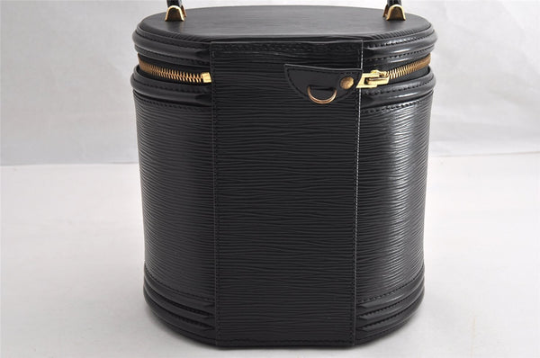 Authentic Louis Vuitton Epi Cannes Cosmetic Hand Bag Purse Black M48032 LV 5851I