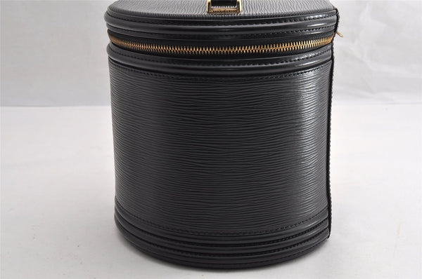 Authentic Louis Vuitton Epi Cannes Cosmetic Hand Bag Purse Black M48032 LV 5851I