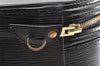 Authentic Louis Vuitton Epi Cannes Cosmetic Hand Bag Purse Black M48032 LV 5851I