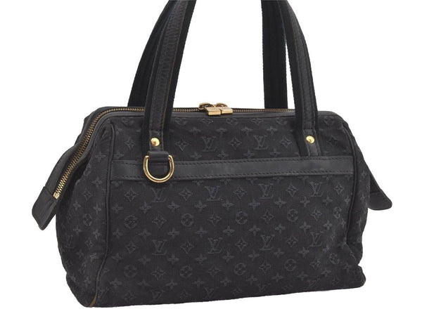 Auth Louis Vuitton Monogram Mini Josephine PM Hand Bag Dark Blue M92414 LV 5852I