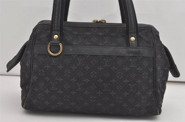 Auth Louis Vuitton Monogram Mini Josephine PM Hand Bag Dark Blue M92414 LV 5852I