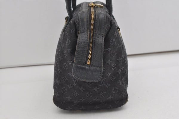 Auth Louis Vuitton Monogram Mini Josephine PM Hand Bag Dark Blue M92414 LV 5852I