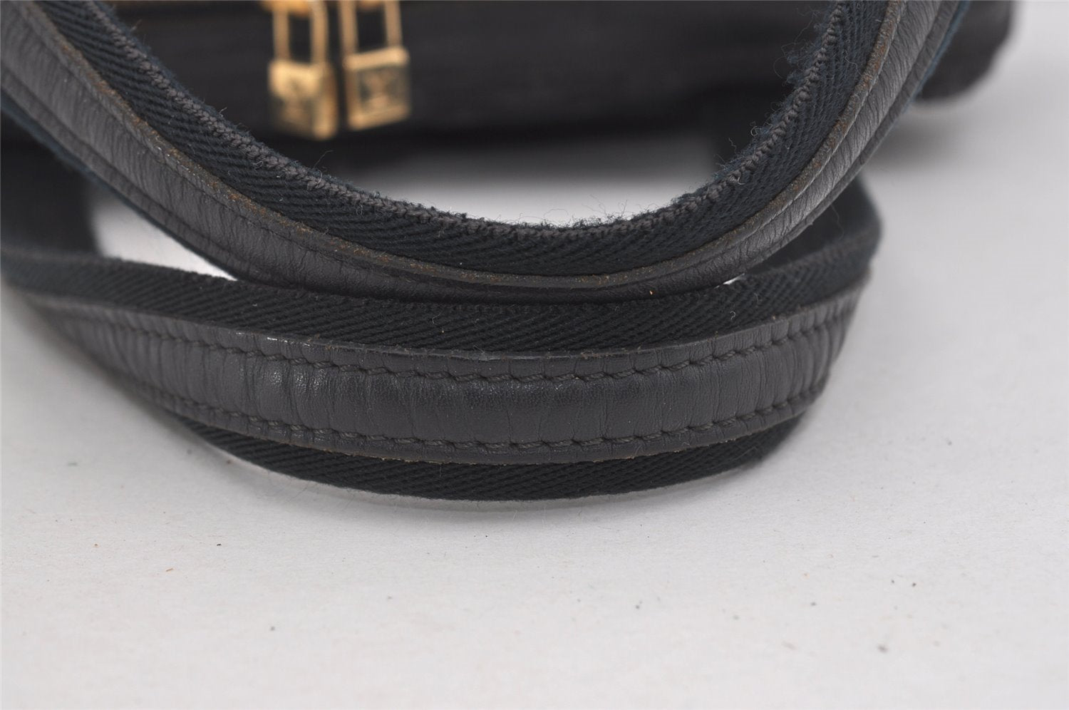 Auth Louis Vuitton Monogram Mini Josephine PM Hand Bag Dark Blue M92414 LV 5852I