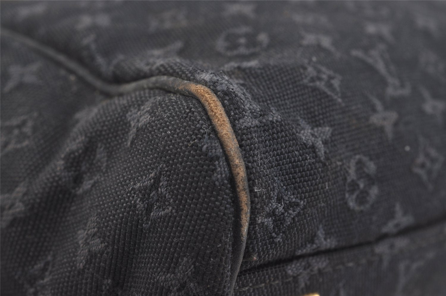 Auth Louis Vuitton Monogram Mini Josephine PM Hand Bag Dark Blue M92414 LV 5852I