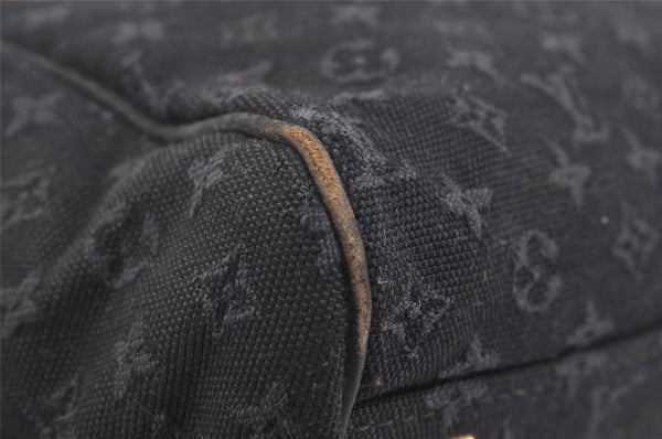 Auth Louis Vuitton Monogram Mini Josephine PM Hand Bag Dark Blue M92414 LV 5852I