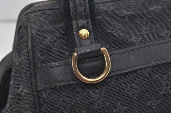 Auth Louis Vuitton Monogram Mini Josephine PM Hand Bag Dark Blue M92414 LV 5852I