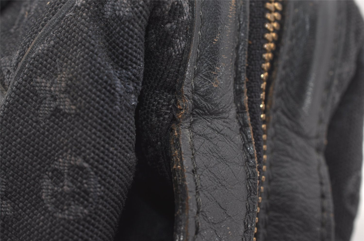 Auth Louis Vuitton Monogram Mini Josephine PM Hand Bag Dark Blue M92414 LV 5852I