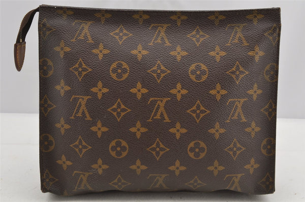 Auth Louis Vuitton Monogram Poche Toilette 26 M47542 Cosmetics Pouch Junk 5854I