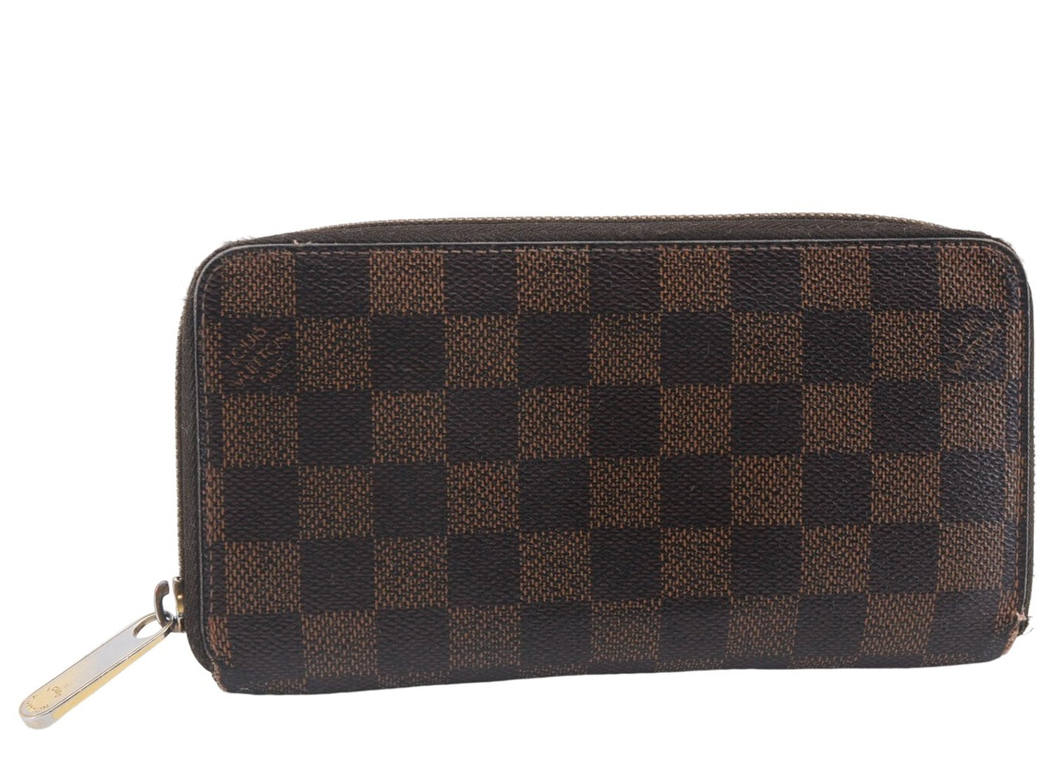 Authentic Louis Vuitton Damier Zippy Wallet Long Purse N60015 LV 5855D