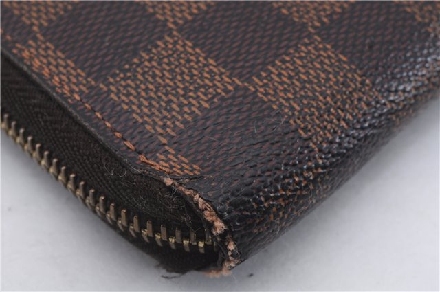 Authentic Louis Vuitton Damier Zippy Wallet Long Purse N60015 LV 5855D