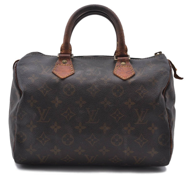 Authentic LOUIS VUITTON Monogram Speedy 25 Hand Bag Purse M41528 LV Junk 5856C