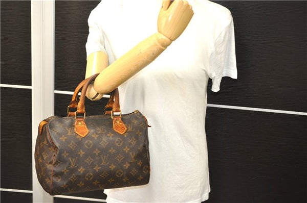 Authentic LOUIS VUITTON Monogram Speedy 25 Hand Bag Purse M41528 LV Junk 5856C