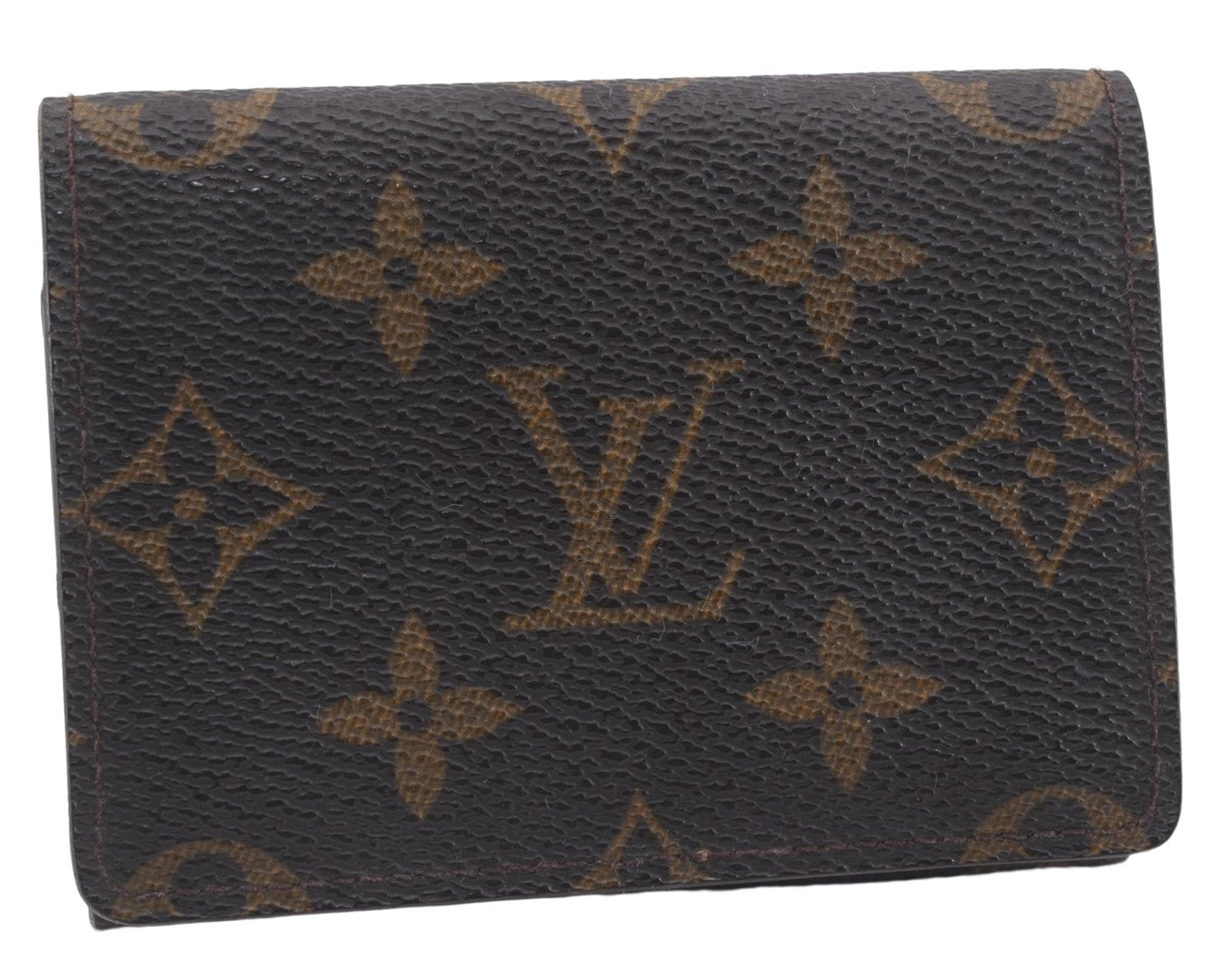 Auth Louis Vuitton Monogram Enveloppe Carte de Visite Card Case M62920 LV 5858D